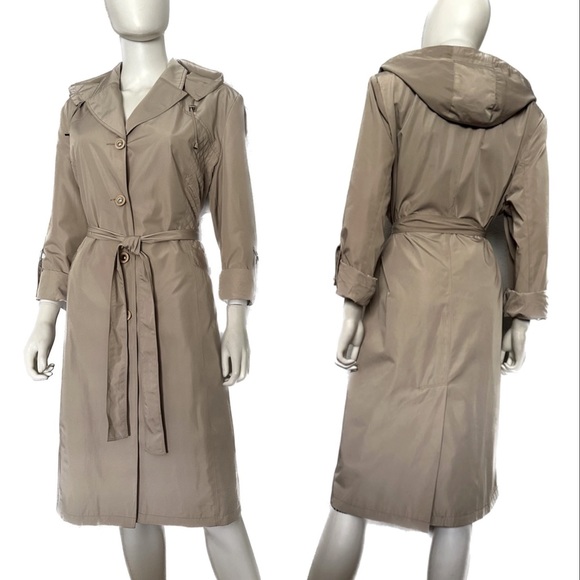 Kiss Jackets & Blazers - WOMEN PLUS SIZE TRENCH COAT HOODED BELTED COAT LINED COLLARED‎ SINGLE-BREASTED